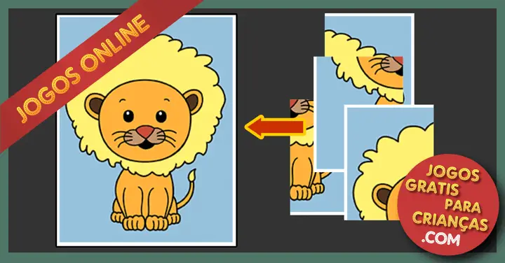 Jogos de Puzzle grátis para crianças e criancinhas de 2 a 5 anos: Quebra-cabeças do Leão online